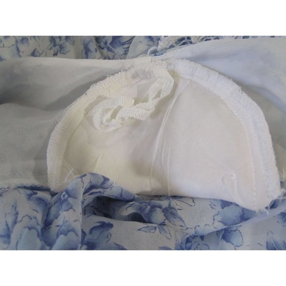 Vintage Scott McClintock Blue Floral Lace Empire Waist Tea Dress Ladies Size 8 - Picture 4 of 16